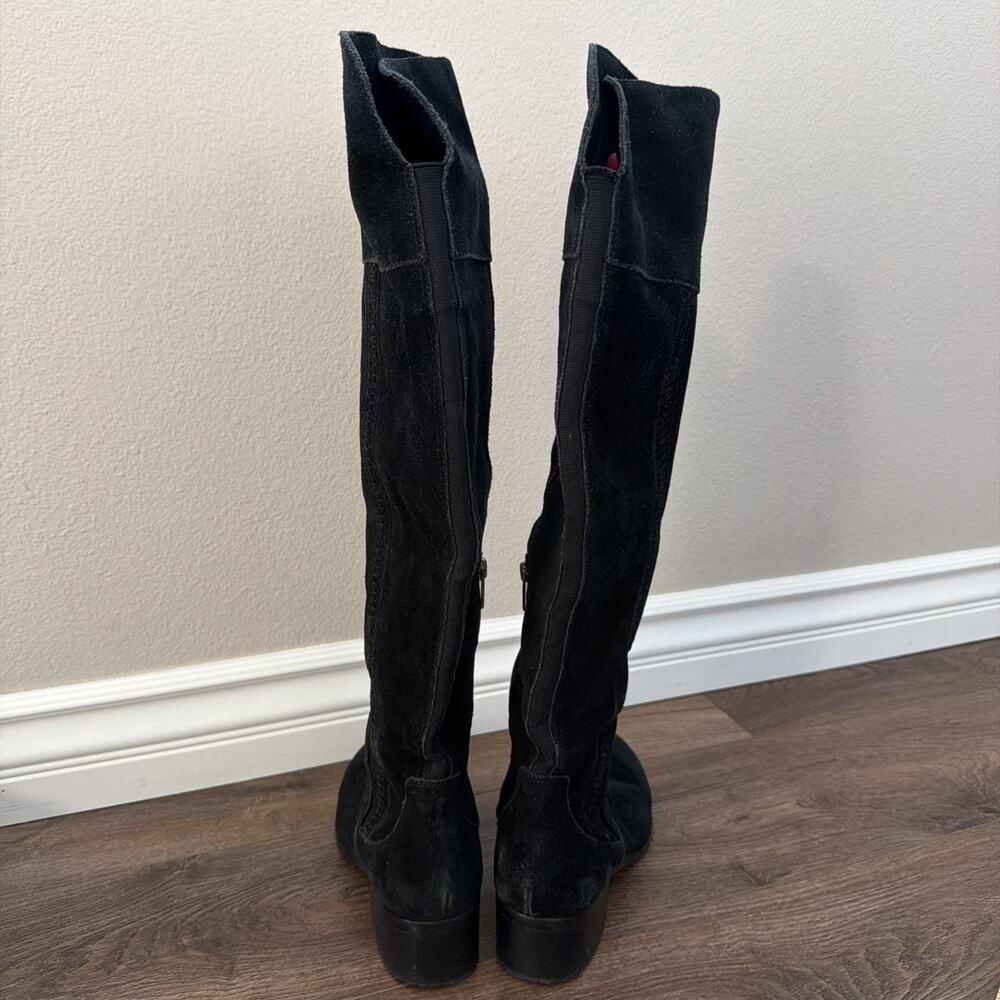 Vince Camuto Kochelda Over the Knee Boot Womens 9.5 Black Suede Side Zip Edgy - Picture 3 of 13